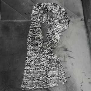 Gray and black knit fashion scarf.  NWOT